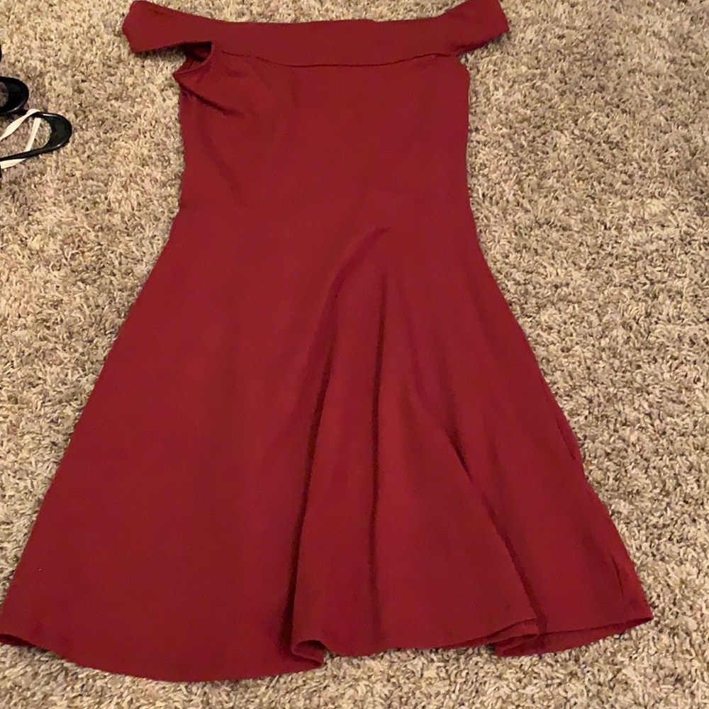 Hollister off the shoulder red dress